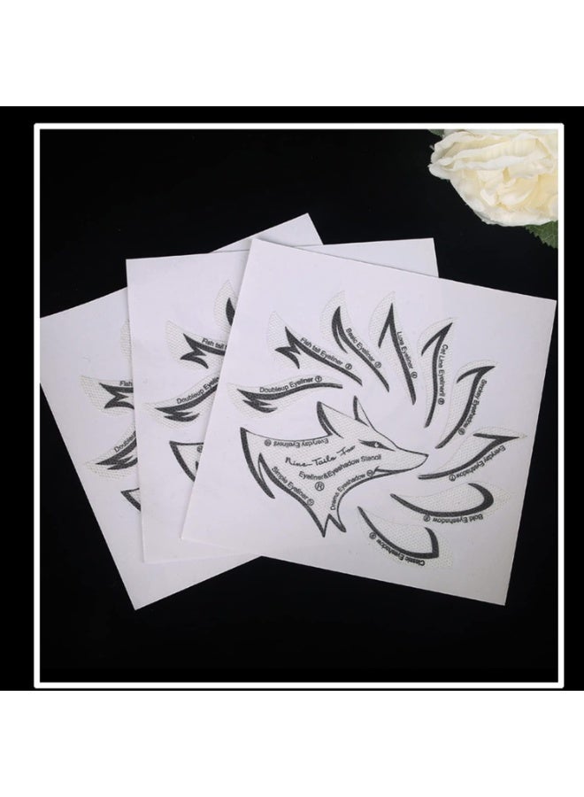 Eyeliner stencil stickers for a perfect eye look – 12 pieces - Image 2